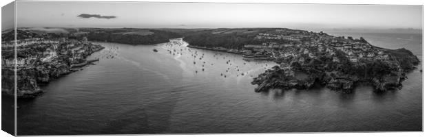 Fowey and Polruan From The Air Canvas Print by Apollo Aerial Photography