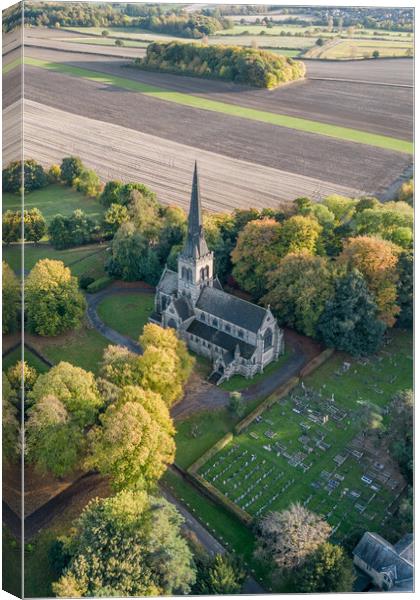 Wentworth In Autumn Canvas Print by Apollo Aerial Photography