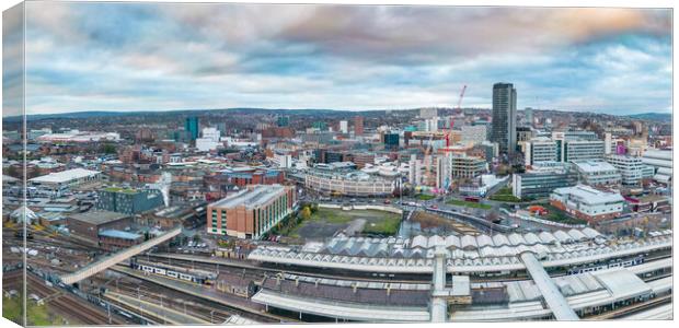 The City of Sheffield Canvas Print by Apollo Aerial Photography