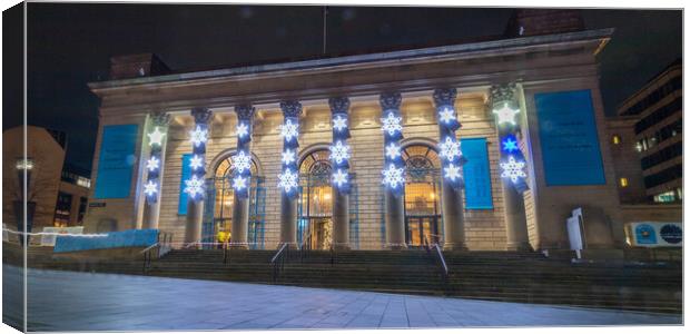 Sheffield City Hall at Christmas Canvas Print by Apollo Aerial Photography