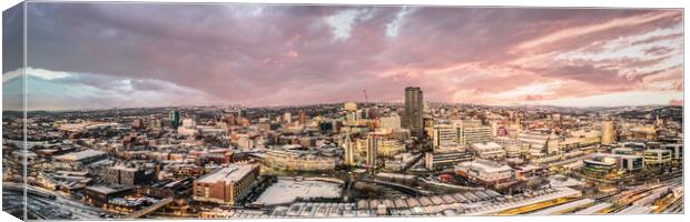 Sheffield Skyline Sunset Canvas Print by Apollo Aerial Photography