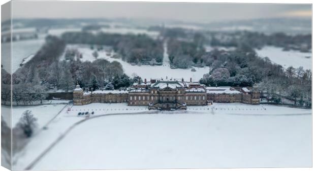 Wentworth Woodhouse Snow Canvas Print by Apollo Aerial Photography