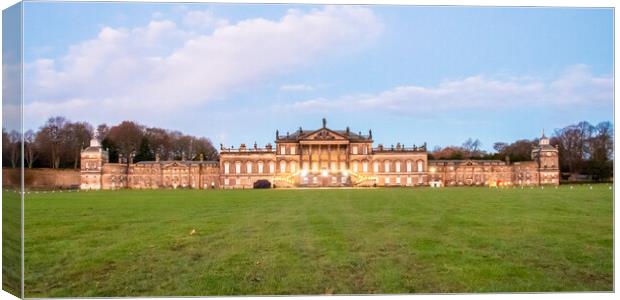 Wentworth Woodhouse Blue Hour Canvas Print by Apollo Aerial Photography