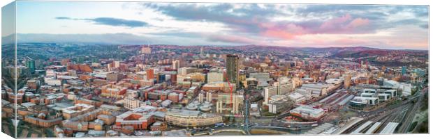 Sheffield City Sunrise Canvas Print by Apollo Aerial Photography