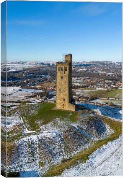 Castle Hill Snow Fall Canvas Print by Apollo Aerial Photography