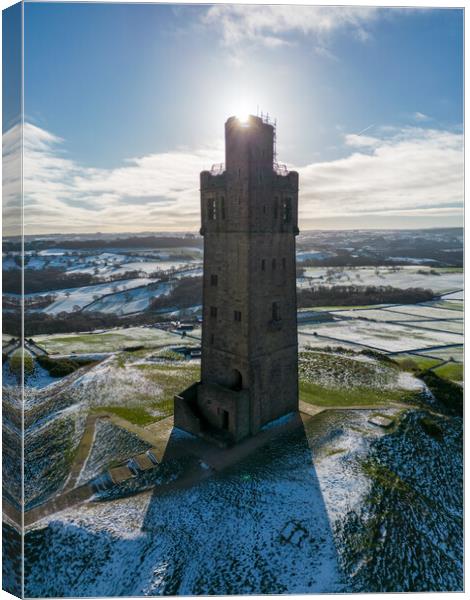 Castle Hill Silhouette Canvas Print by Apollo Aerial Photography