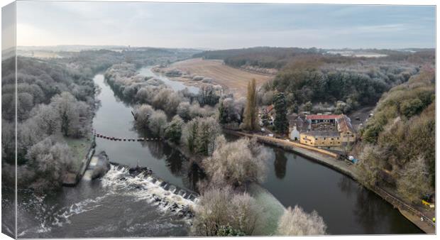 Sprotbrough River Don Navigation Canvas Print by Apollo Aerial Photography