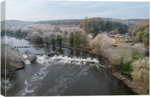 Sprotbrough River Don Navigation Canvas Print by Apollo Aerial Photography