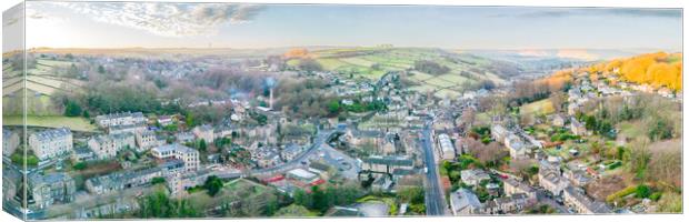 Holmfirth Panorama Canvas Print by Apollo Aerial Photography