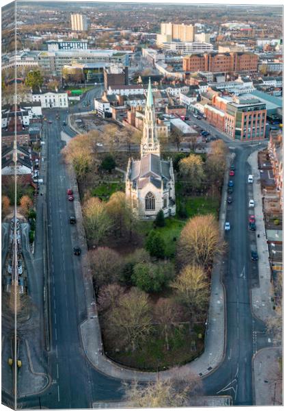 Christ Church Doncaster Canvas Print by Apollo Aerial Photography
