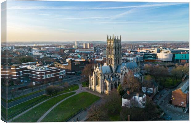 St Georges Church, Doncaster Canvas Print by Apollo Aerial Photography