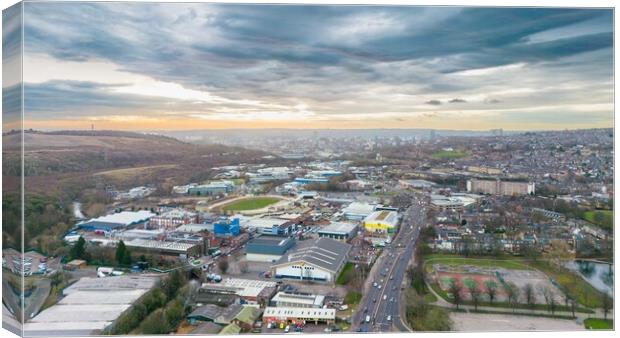 Sheffield From Hillsbrough Canvas Print by Apollo Aerial Photography