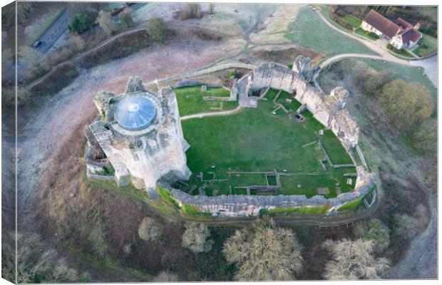 Conisbrough Castle Canvas Print by Apollo Aerial Photography