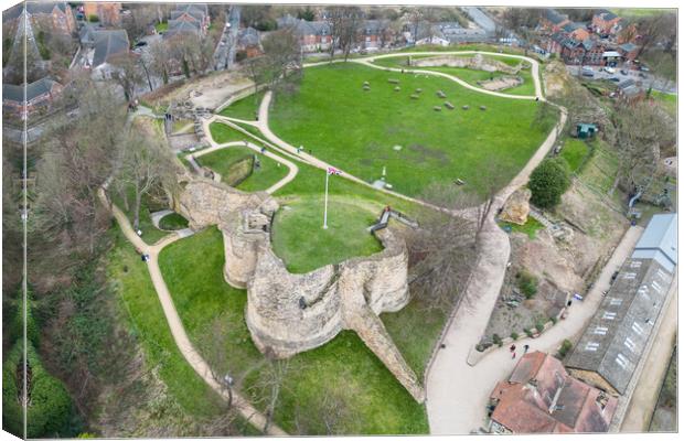 Pontefract Castle From The Air Canvas Print by Apollo Aerial Photography
