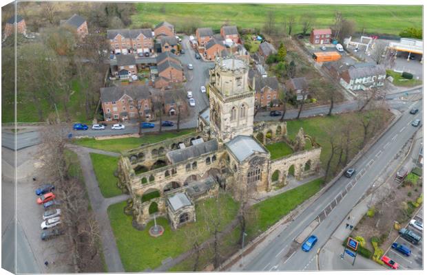 All Saints Church Pontefract Canvas Print by Apollo Aerial Photography