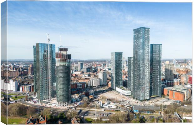 Manchester Skyscraper District Canvas Print by Apollo Aerial Photography