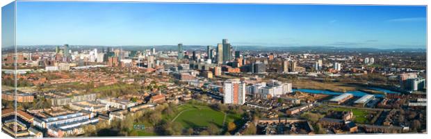 Manchester Panorama Canvas Print by Apollo Aerial Photography