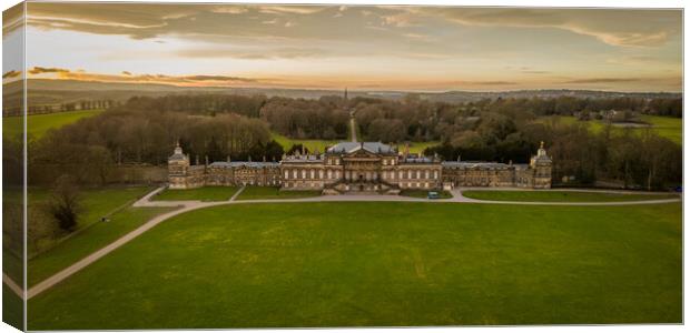 Wentworth Woodhouse Sunset Canvas Print by Apollo Aerial Photography