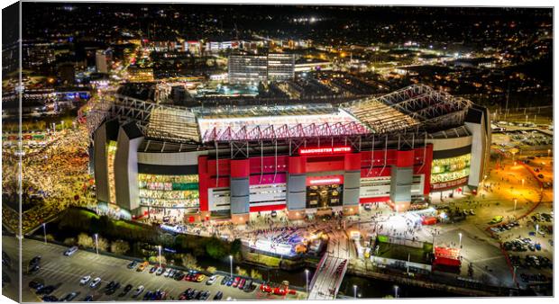 Old Trafford Lights Canvas Print by Apollo Aerial Photography