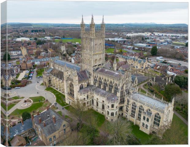 Gloucester Cathedral From The Air Canvas Print by Apollo Aerial Photography