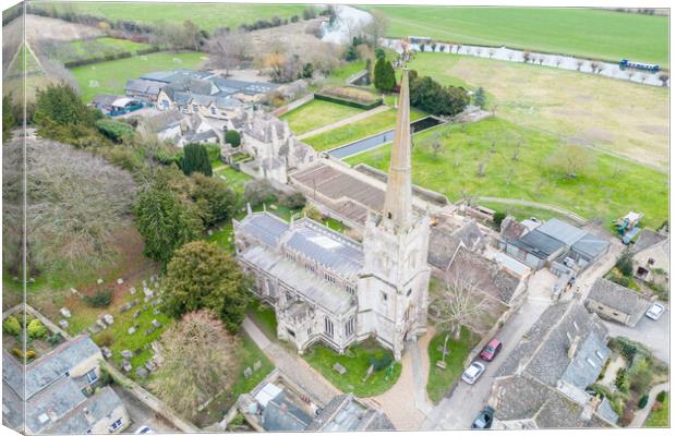 St Lawrence Church Lechlade Canvas Print by Apollo Aerial Photography