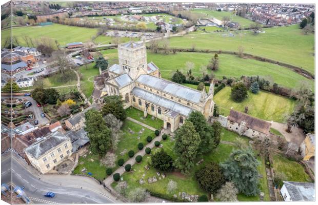 The Abbey Church of St Mary the Virgin Canvas Print by Apollo Aerial Photography