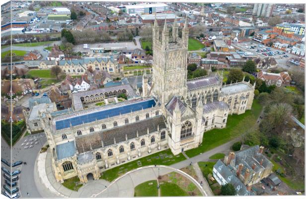 Gloucester Cathedral Aerial Canvas Print by Apollo Aerial Photography