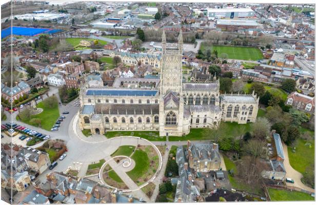 Gloucester Cathedral Canvas Print by Apollo Aerial Photography