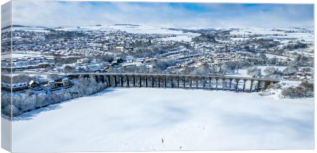 Penistone Viaduct Panorama Canvas Print by Apollo Aerial Photography