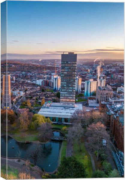 Sheffield Arts Tower Canvas Print by Apollo Aerial Photography