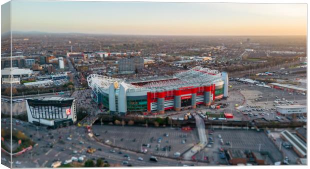 Old Trafford Sunset Canvas Print by Apollo Aerial Photography
