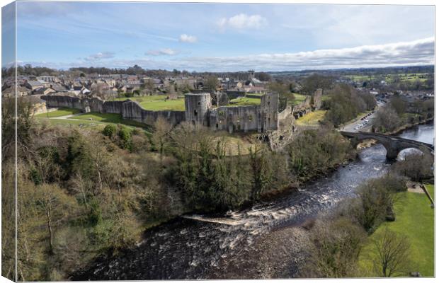 Barnard Castle On The River Tees Canvas Print by Apollo Aerial Photography
