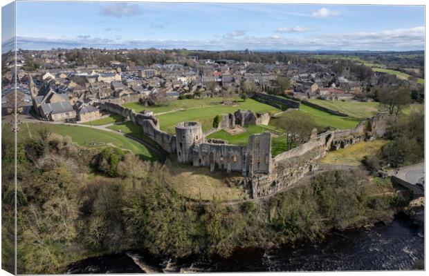 Barnard Castle Ruins Canvas Print by Apollo Aerial Photography