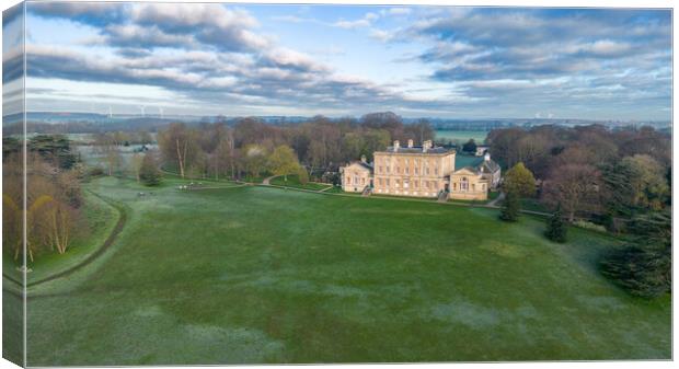 Cusworth Hall and Gardens Canvas Print by Apollo Aerial Photography
