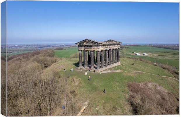 Penshaw Monument Aerial  Canvas Print by Apollo Aerial Photography