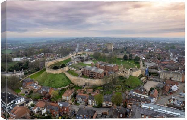 Lincoln Castle Canvas Print by Apollo Aerial Photography