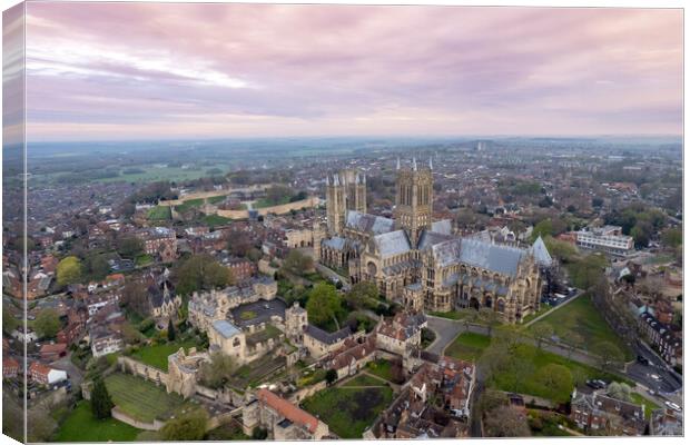 Lincoln Cathedral and Castle  Canvas Print by Apollo Aerial Photography