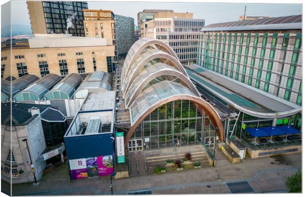 Sheffield Winter Gardens Canvas Print by Apollo Aerial Photography