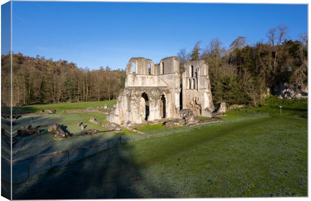 Roche Abbey Canvas Print by Apollo Aerial Photography