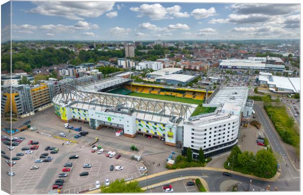 Carrow Road Norwich City FC Canvas Print by Apollo Aerial Photography