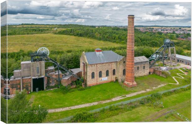Pleasley Pit From The Air Canvas Print by Apollo Aerial Photography
