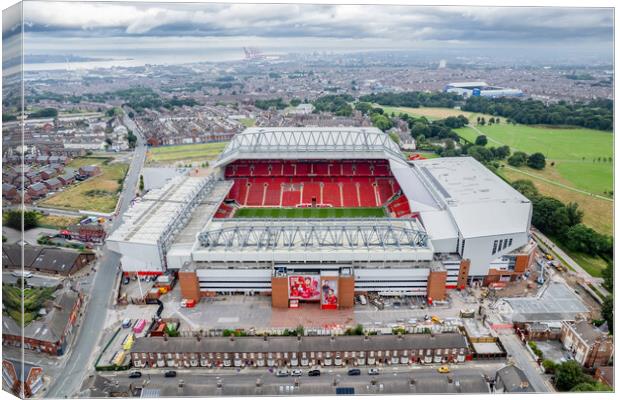Anfield Stadium Canvas Print by Apollo Aerial Photography