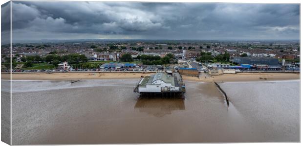 Cleethorpes Storm At The Pier Canvas Print by Apollo Aerial Photography