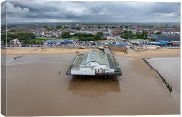 Cleethorpes Storm At The Pier Canvas Print by Apollo Aerial Photography