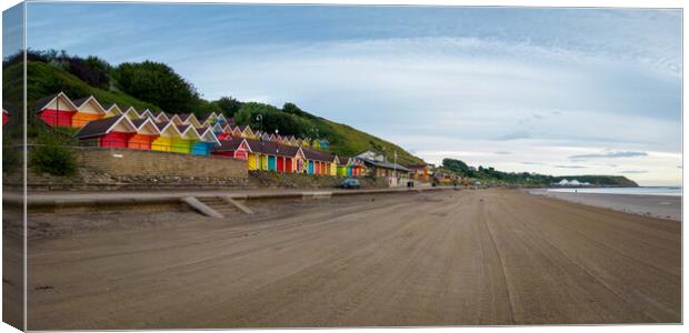 Scarborough Beach Huts Canvas Print by Apollo Aerial Photography
