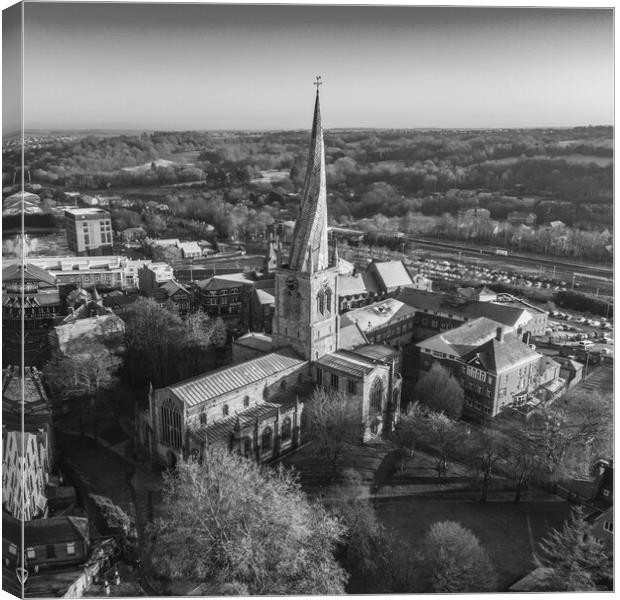 Chesterfields Crooked Spire Canvas Print by Apollo Aerial Photography