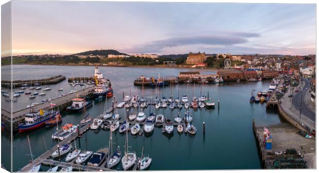 Scarborough Harbour Canvas Print by Apollo Aerial Photography