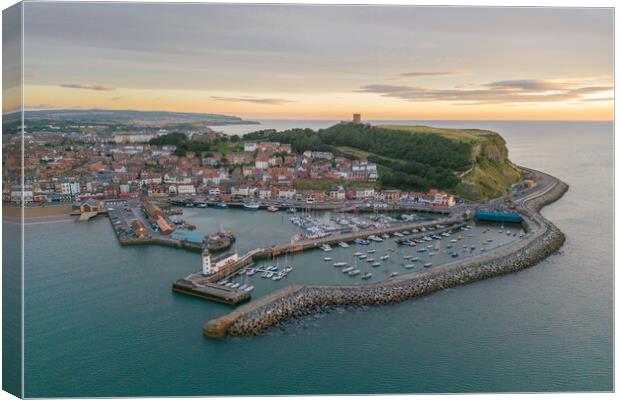 Scarborough Harbour Canvas Print by Apollo Aerial Photography