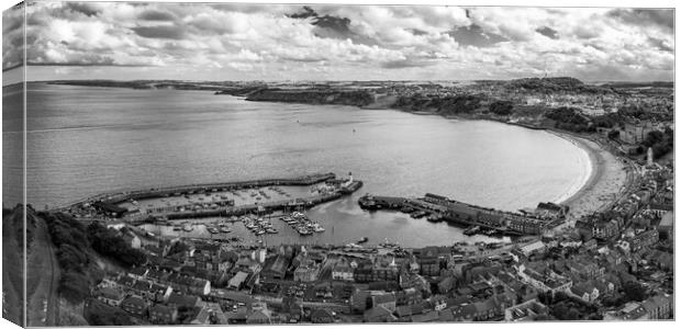 Scarborough's South Bay Black and White Canvas Print by Apollo Aerial Photography
