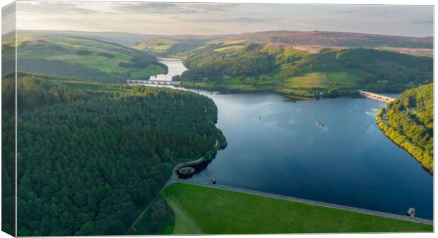 Ladybower In The Peak District Canvas Print by Apollo Aerial Photography